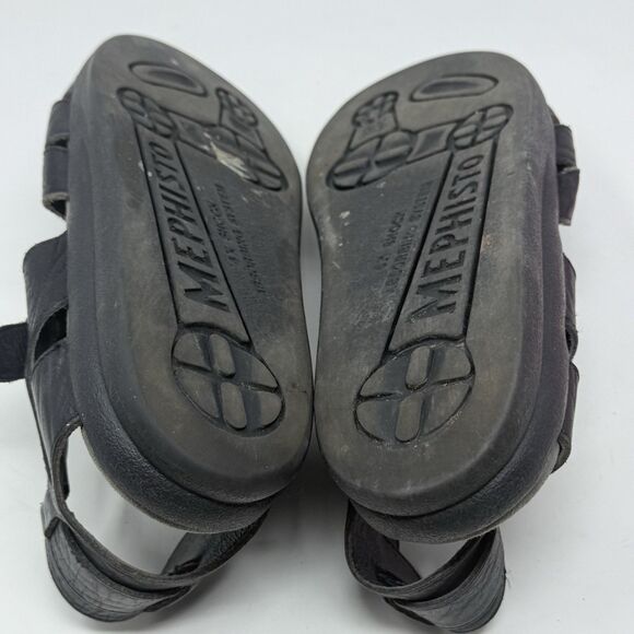 Mephisto Sam Fisherman Sandals Mens 11 EU 45 Black Leather Casual Comfort - Picture 13 of 15